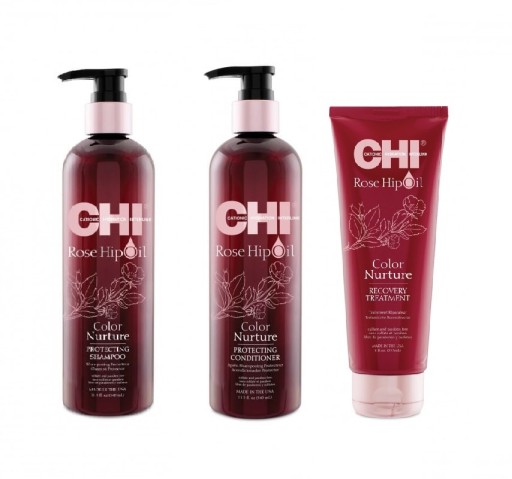 chi rose hip oil szampon do włosów farbowanych 340 ml