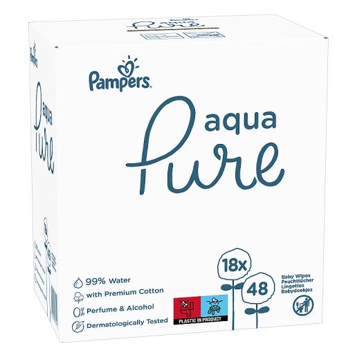 chusteczki dla niemowląt pampers aqua pure