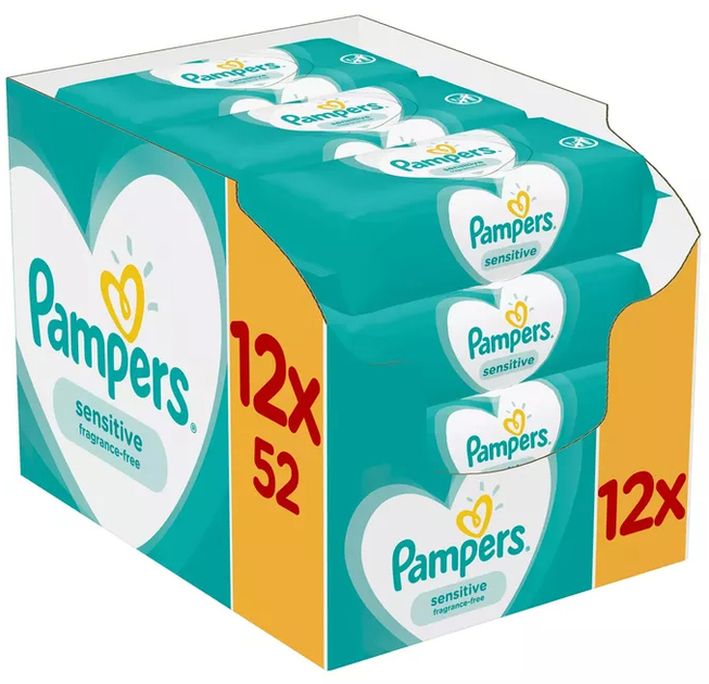 chusteczki nawilżane pampers 12 x 64