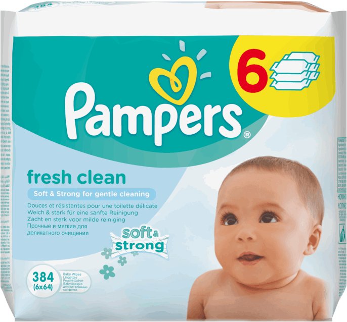 chusteczki pampers 6x64 fresh clean