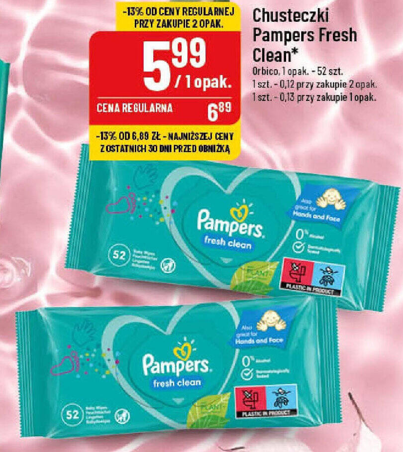 chusteczki pampers fresh clean promocja