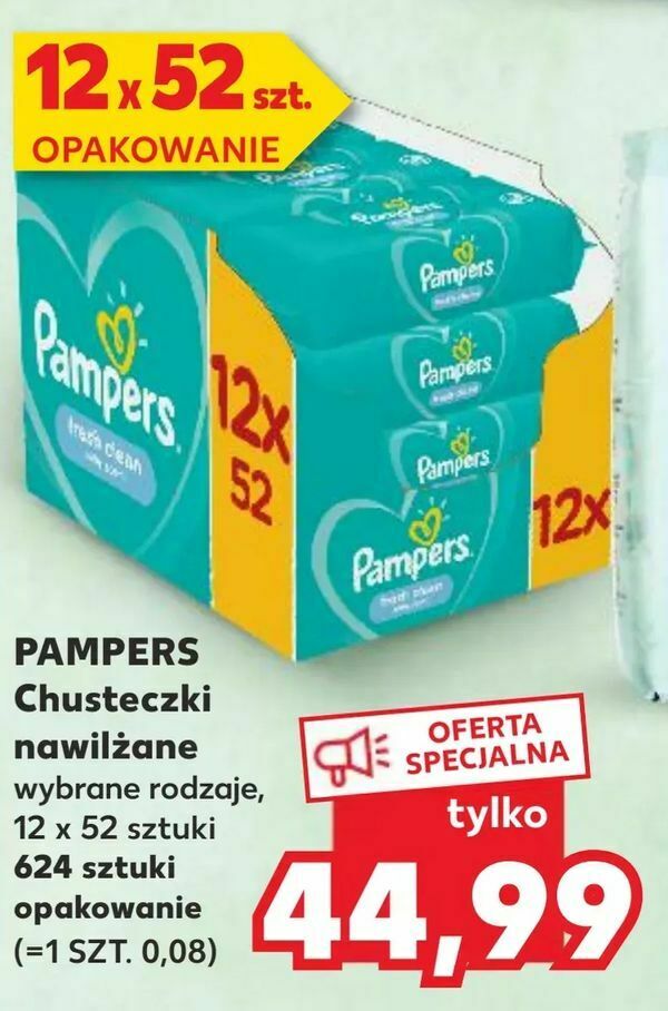 chusteczki pampers gdzie promocje