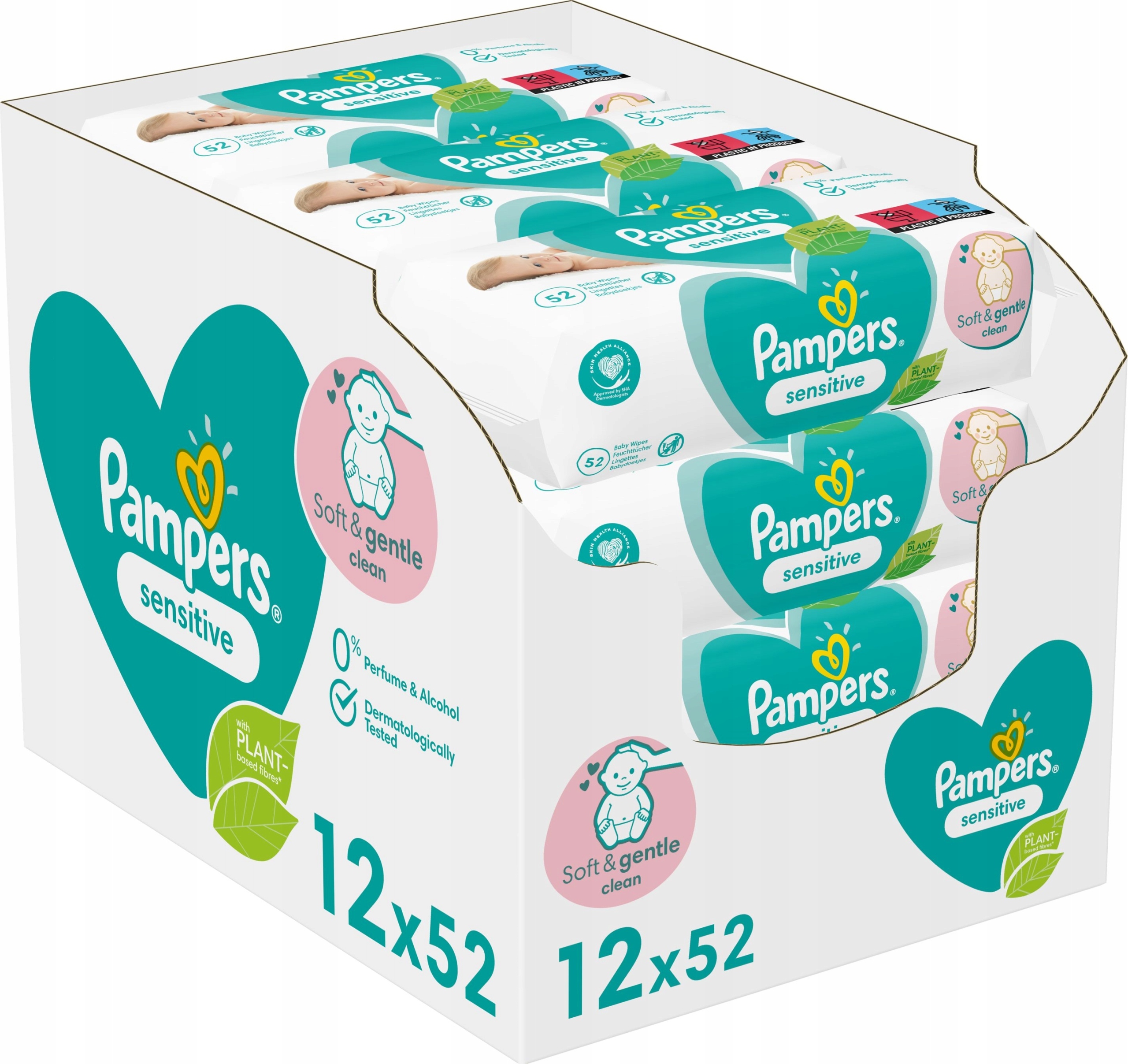 chusteczki pampers sensitive 12x52