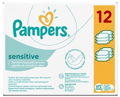 chusteczki pampers sensitive 12x56