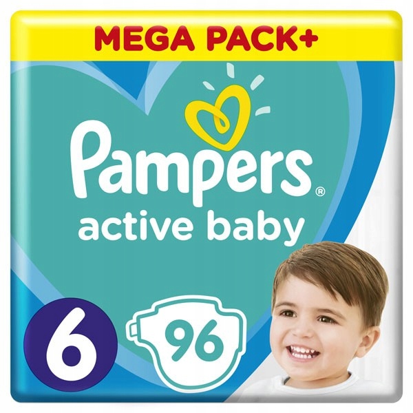 pampers active baby 6 13-18 kg 96 szt mega