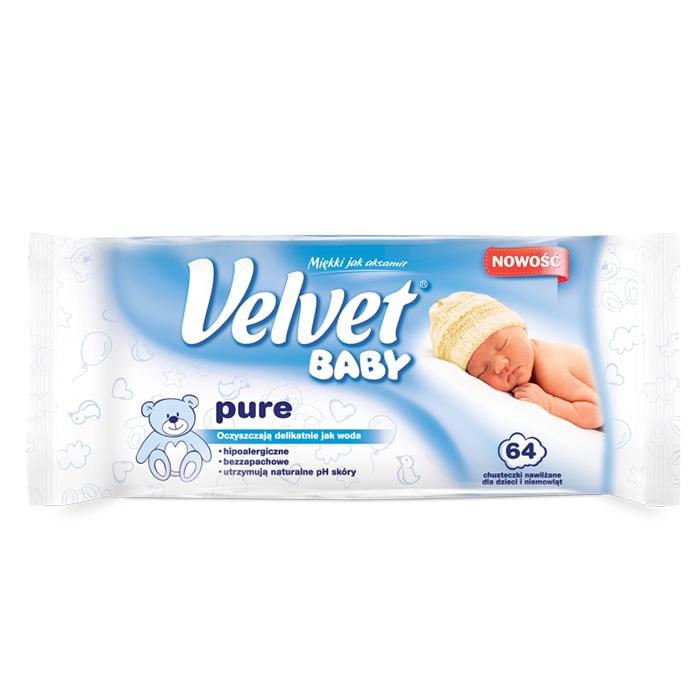 velvet baby pure chusteczki nawilżane dla dzieci i niemowląt