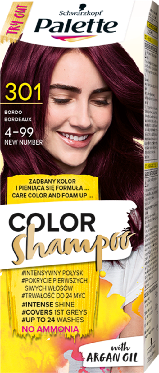 palette color shampoo szampon koloryzującybordo