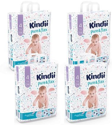 kindii pure&flex pieluchy maxi rozm 4 7-14 kg 64 szt