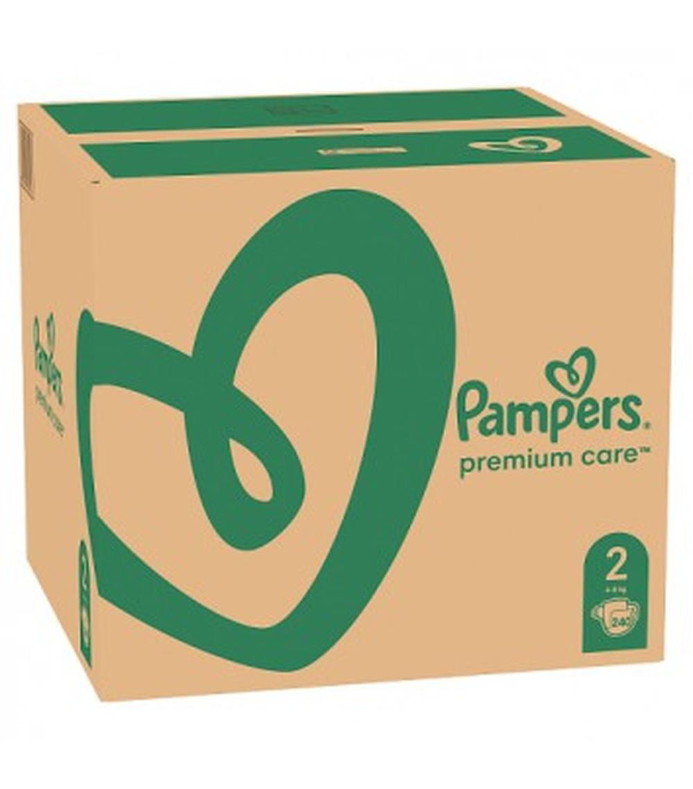 pampers premium care 2 białe a zielone opakowanie