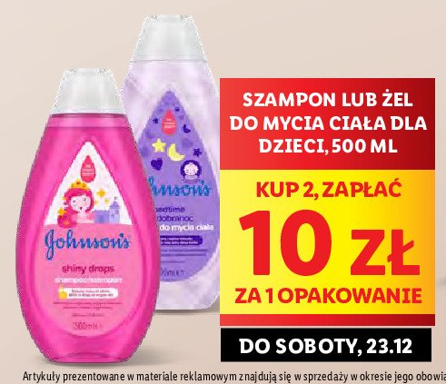 johnsons baby szampon 500 ml biedronka shiny drops