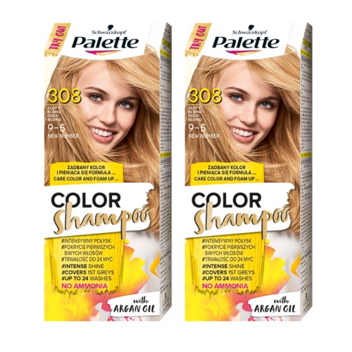 palette złoty blond szampon na szare włosy