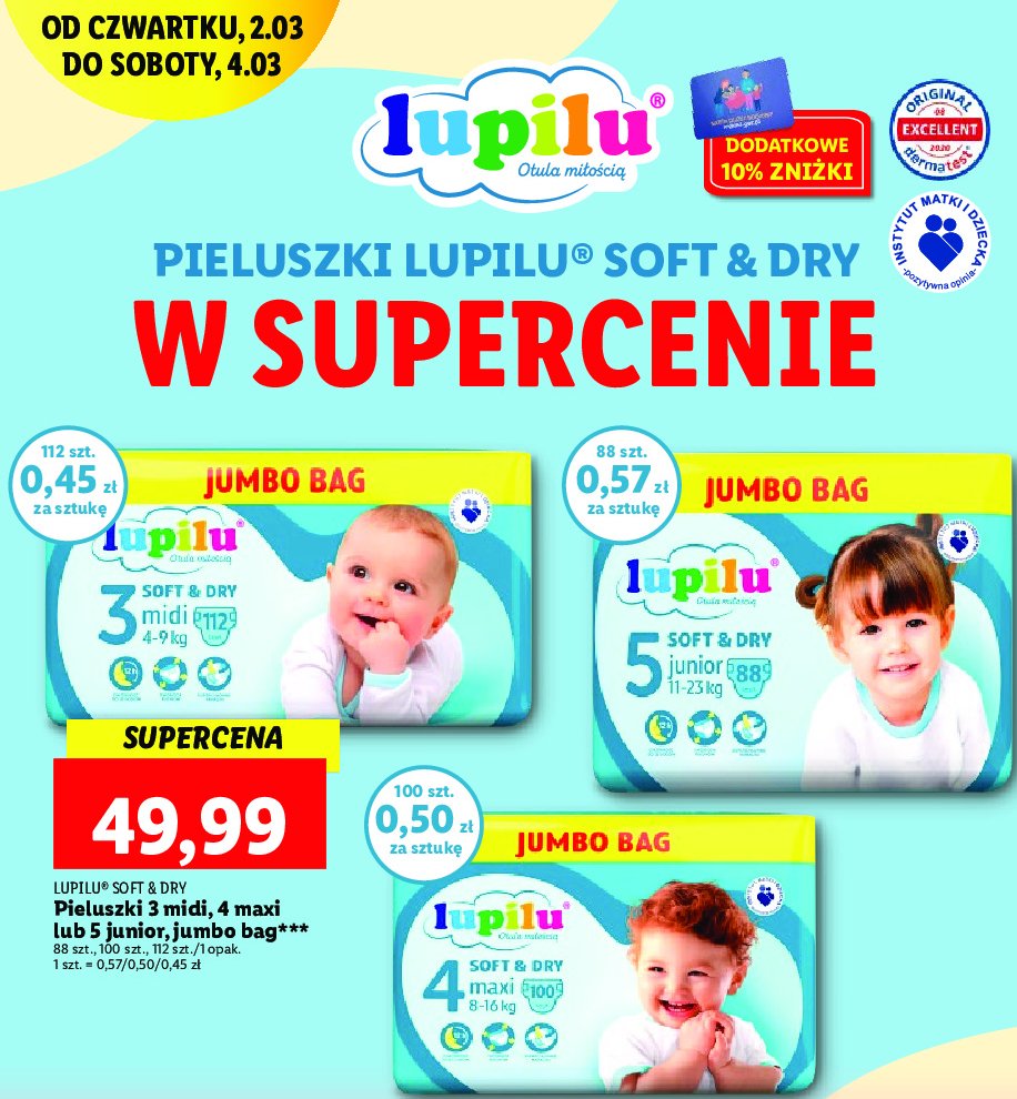 pieluchy lidl softino cena