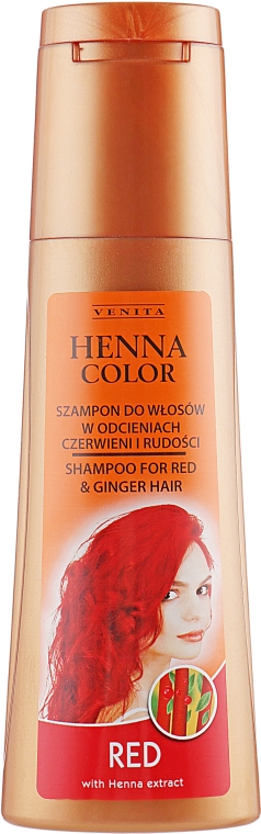 venita henna color szampon do włosów rudych red opinie