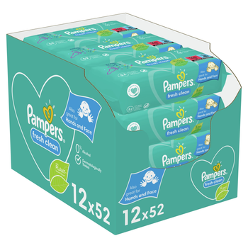 pampers chusteczki fresh clean dla niemowląt 4 x 52 szt