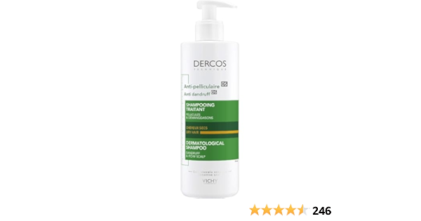 vichy dercos szampon przeciwłupieżowy suche 390ml