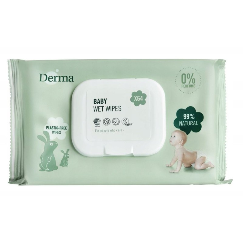 derma eco baby chusteczki nawilżane 64 sztuki