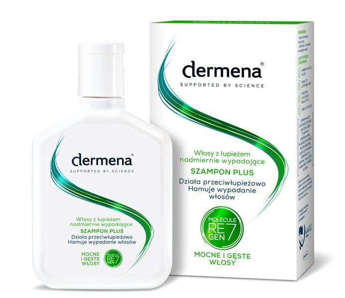 dermena plus szampon przeciw łupieżowy hamuje wypadanie włosów 200ml