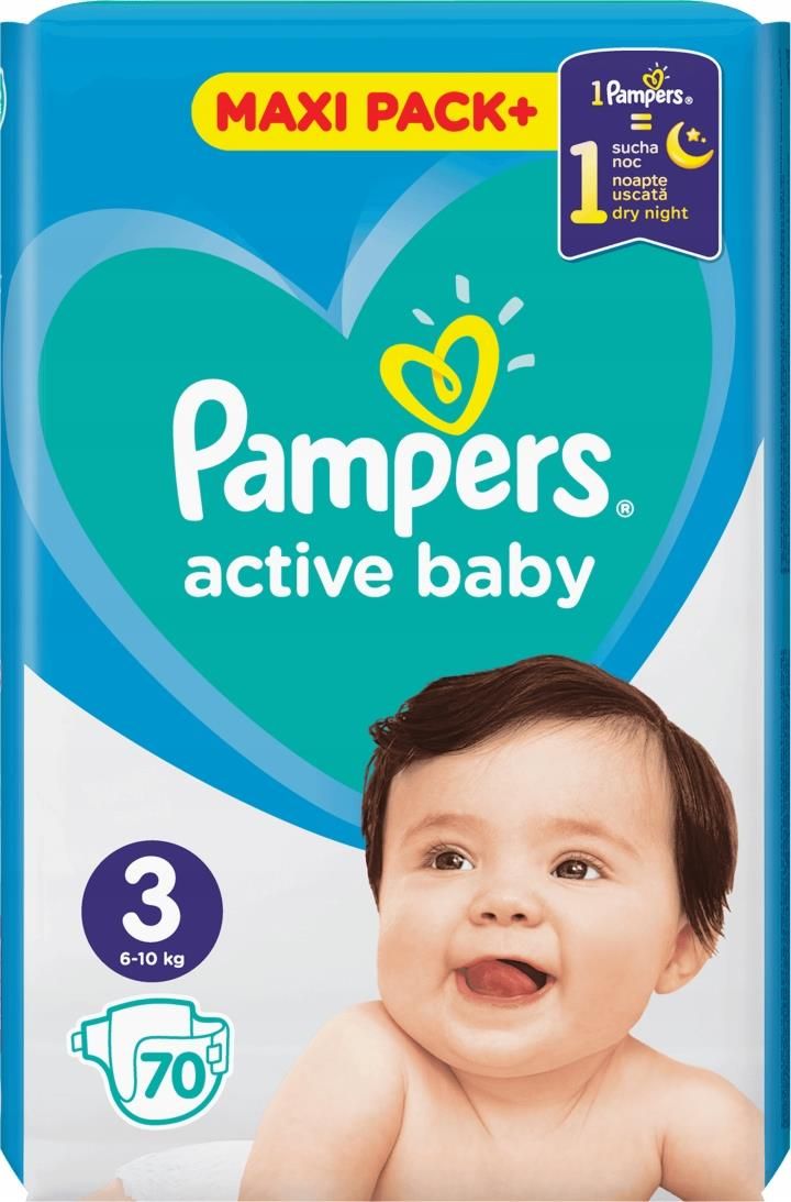 pieluchy pampers active baby 3 70 szt