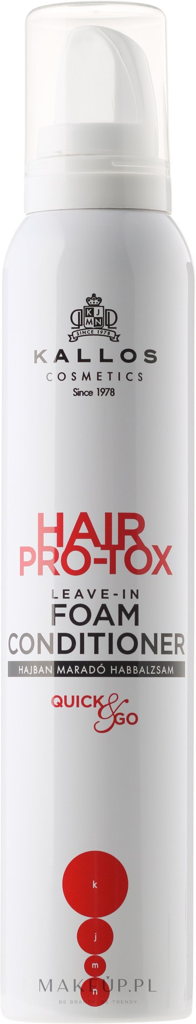 kallos hair pro-tox odżywka do włosów bez spłukiwania