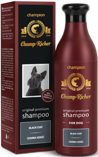 champ-richer champion profesjonalny szampon dla psów o sierści czarnej 250ml