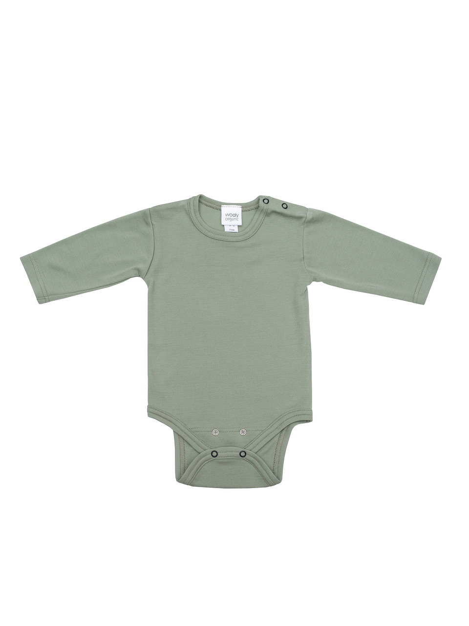 Bio Baby Merino wool bodysuit with long sleeves