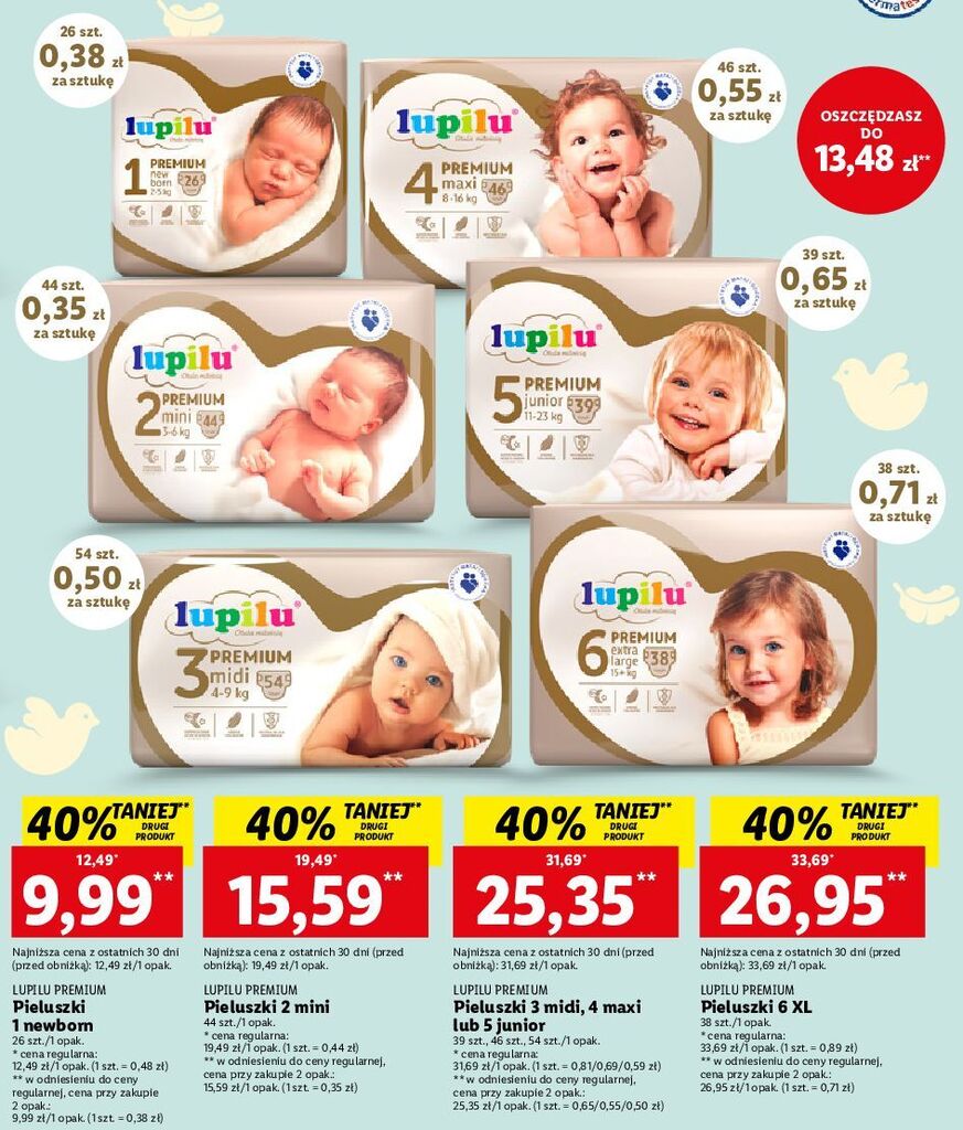 lupilu lidl pieluchy 3 za 20.99