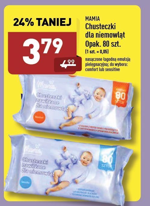 aldi chusteczki nawilżane dla niemowląt