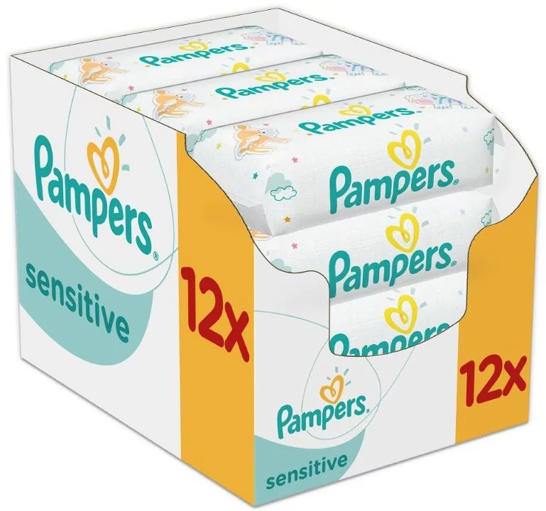 chusteczki pampers sensitive 12x56