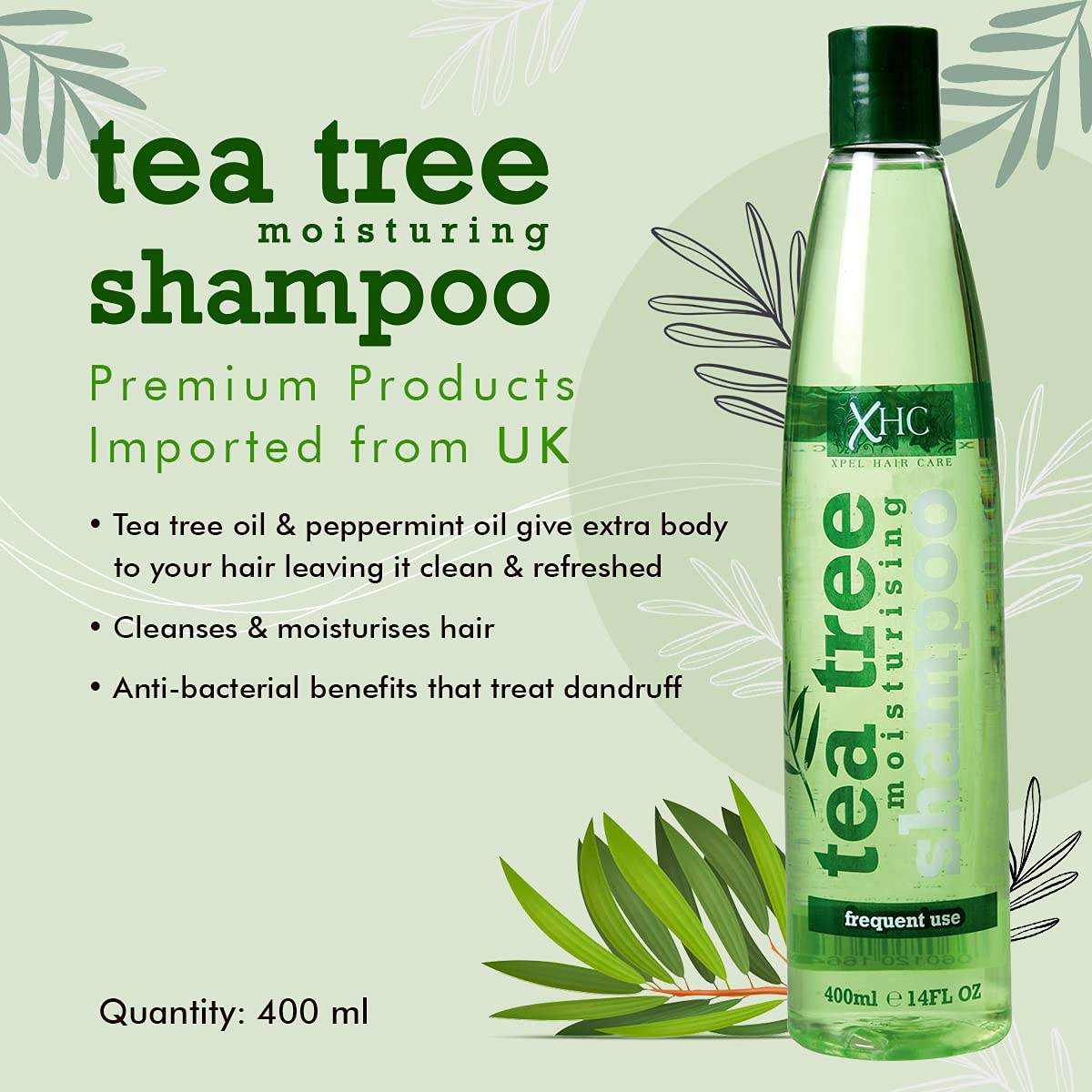 xpel tea tree szampon nawilżający 400ml