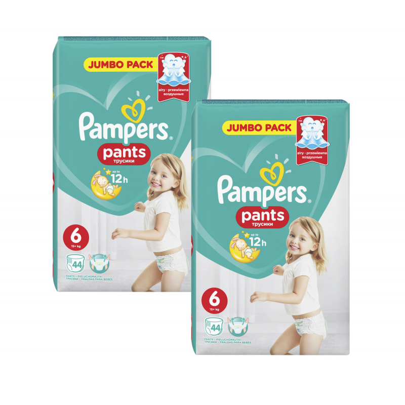 pampers pieluchomajtki extra large pants 6 15+ kg 44 szt