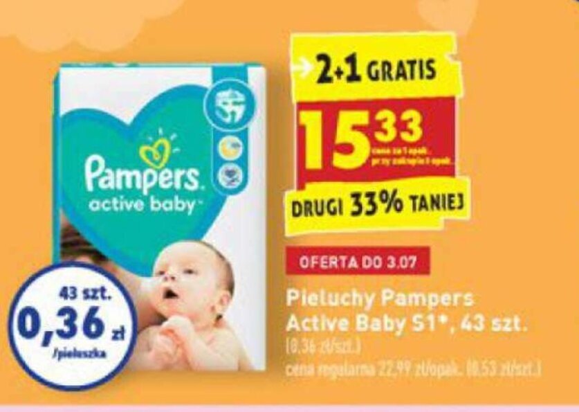 pieluchy pampers 1 promocja