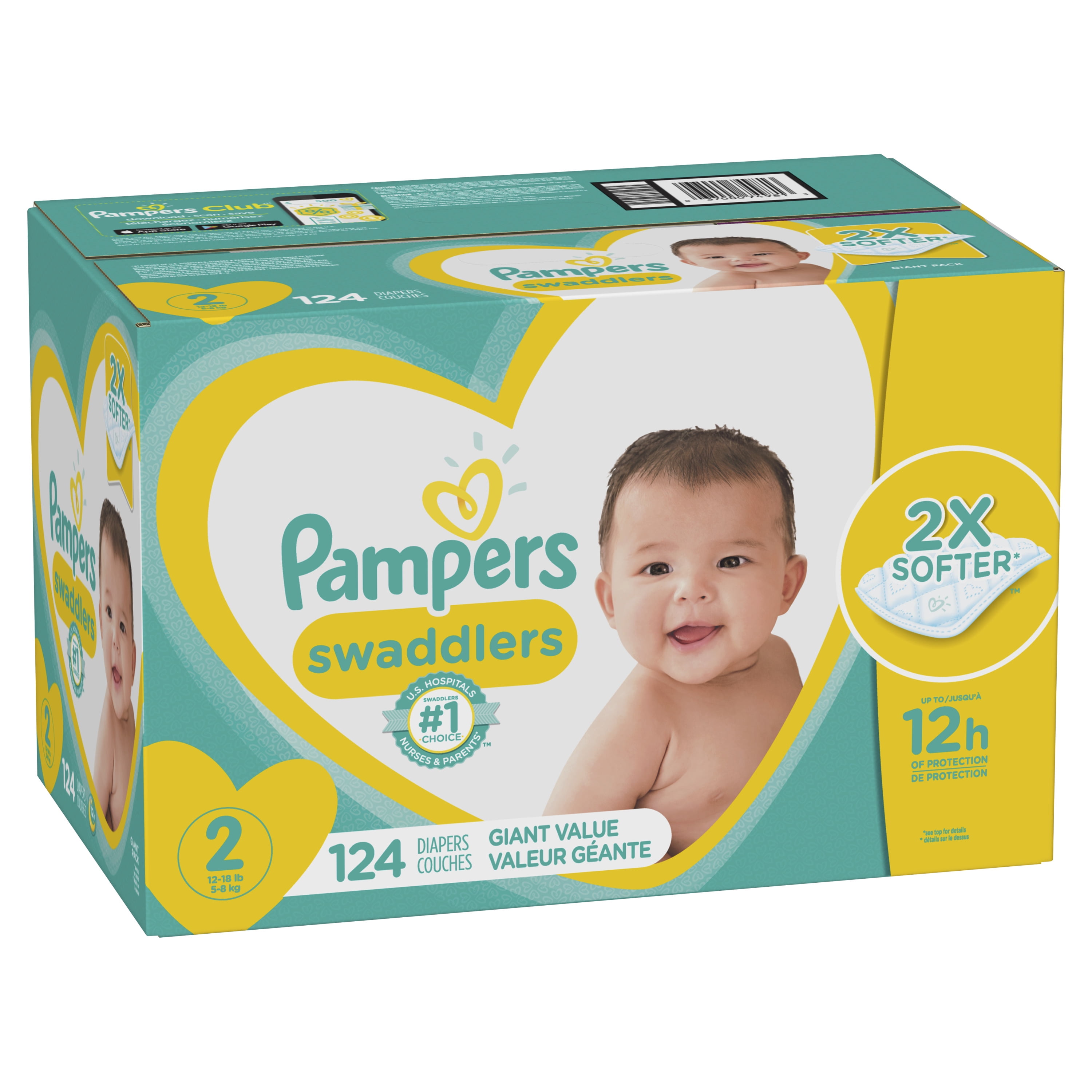 pampers 124 pack