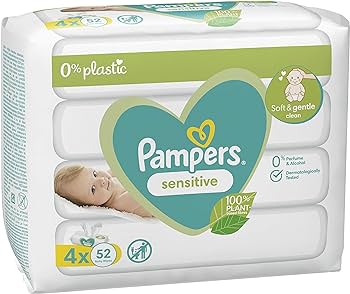 pampers sensitive chusteczki 4x56 sztuk