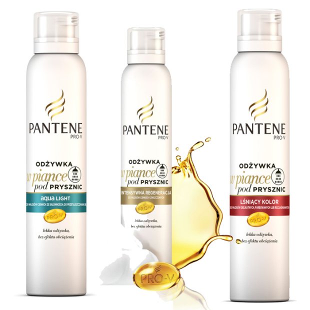 lekka odżywka w piance do włosów cienkich pantene