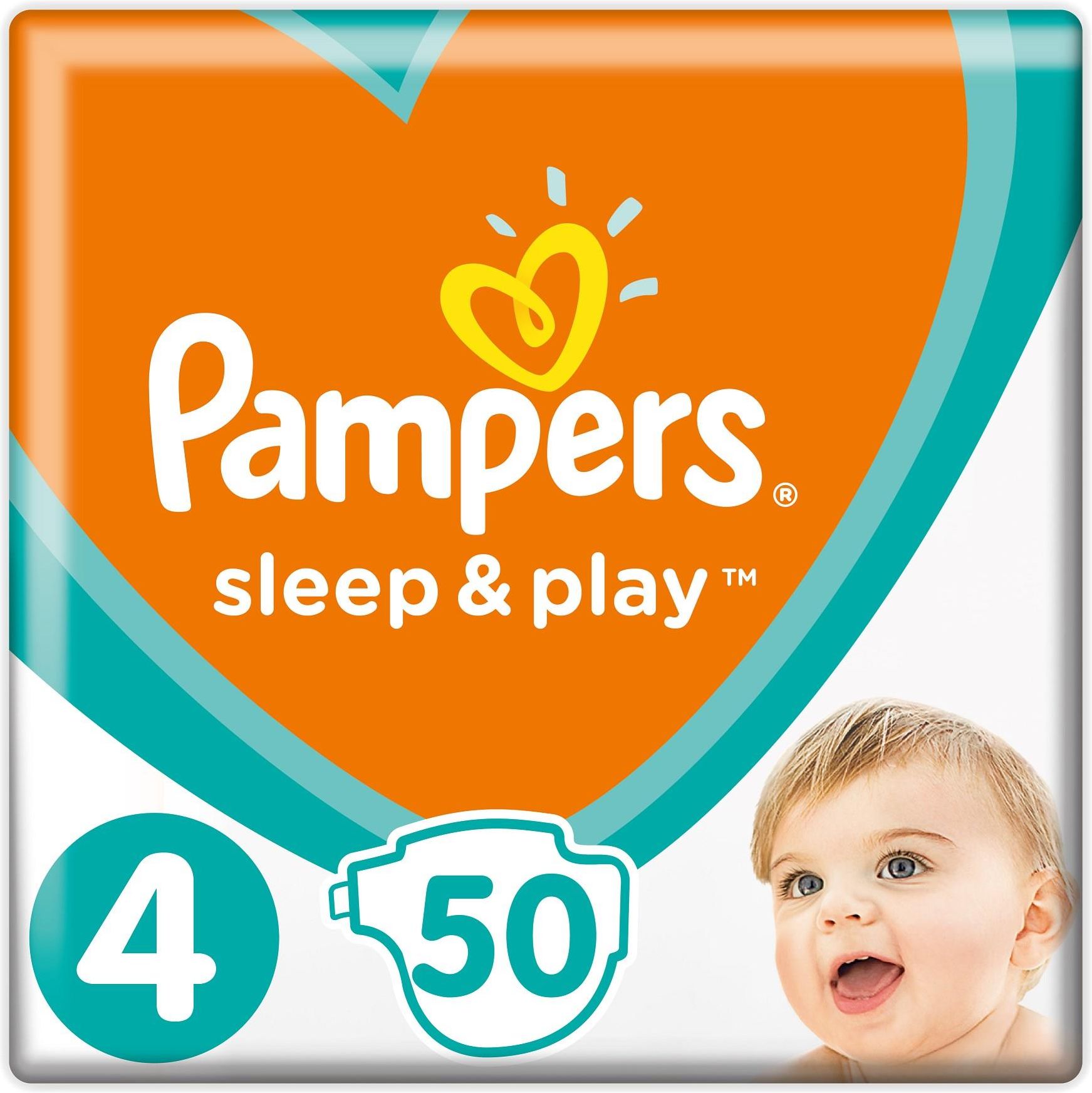 pampers pieluchy 4 sleep & play 50 sztuk