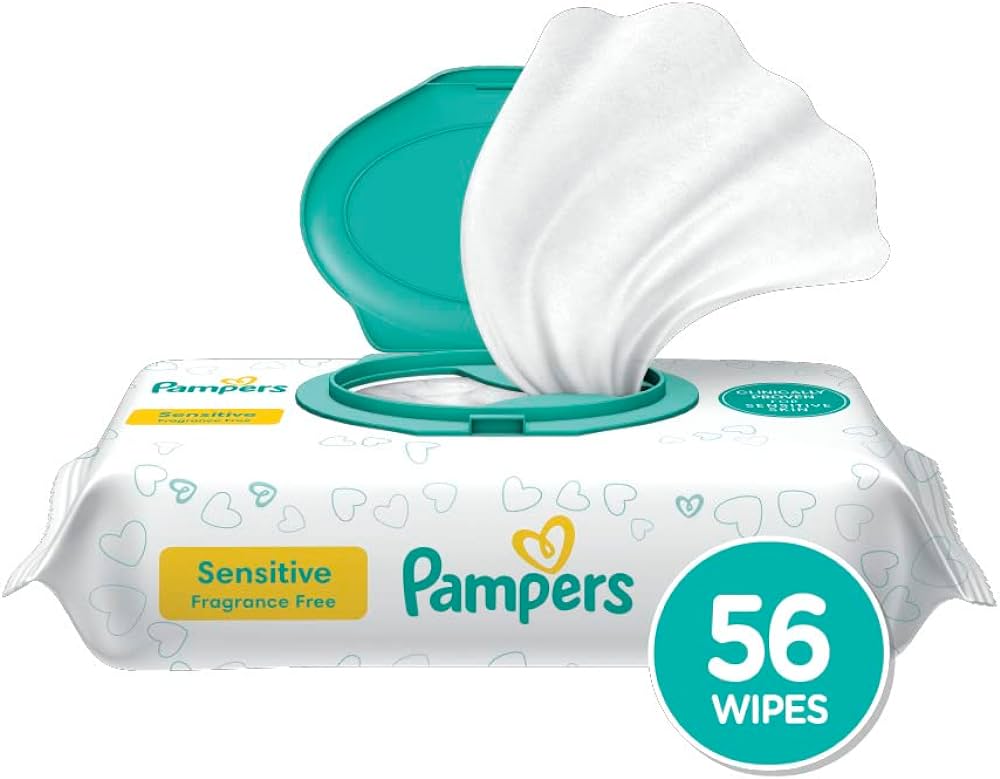 pampers sensitive 56 wipes