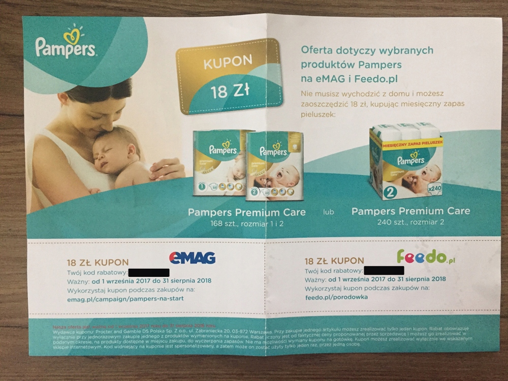 kupon allegro pampers