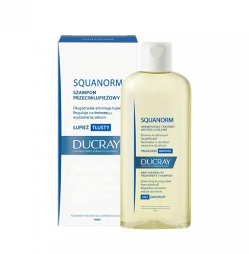 ducray squanorm szampon przeciwłupieżowy łupież tłusty 200ml