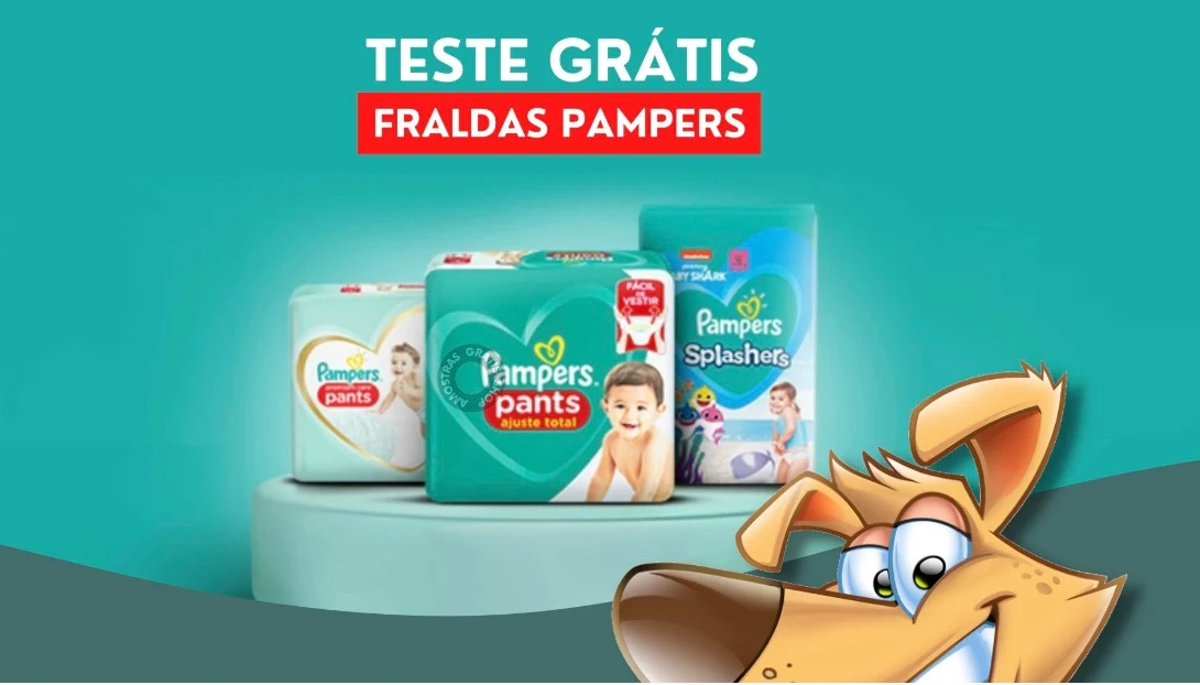 fralda pampers amostra gratis