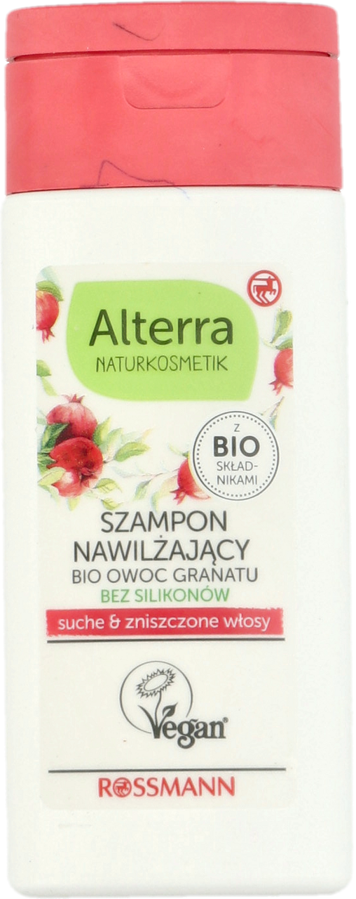 alterranawilżający szampon do włosów granat bio i aloes bio mini50