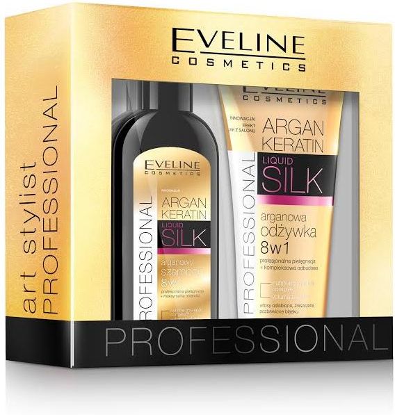 eveline argan keratin liquid silk szampon do włosów 8w1