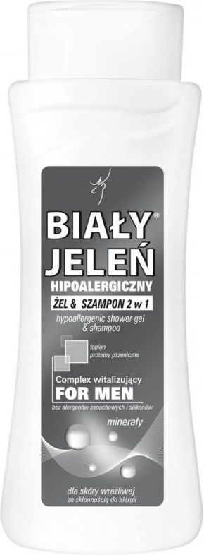 biały jeleń żel&szampon 2w1 z minerałami for men 300ml