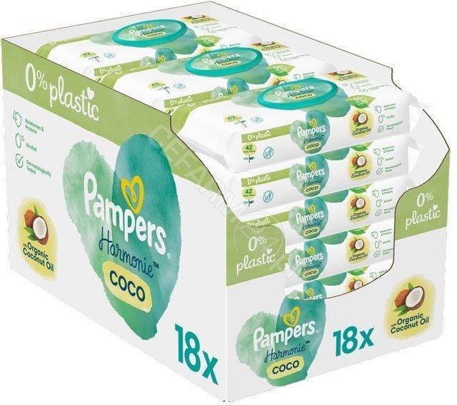 pampers aqua pure chusteczki nawilżające 18x ceneo