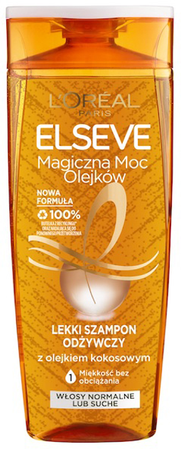 elseve magiczna moc olejków z olejkiem kokosowym lekki szampon odżywczy