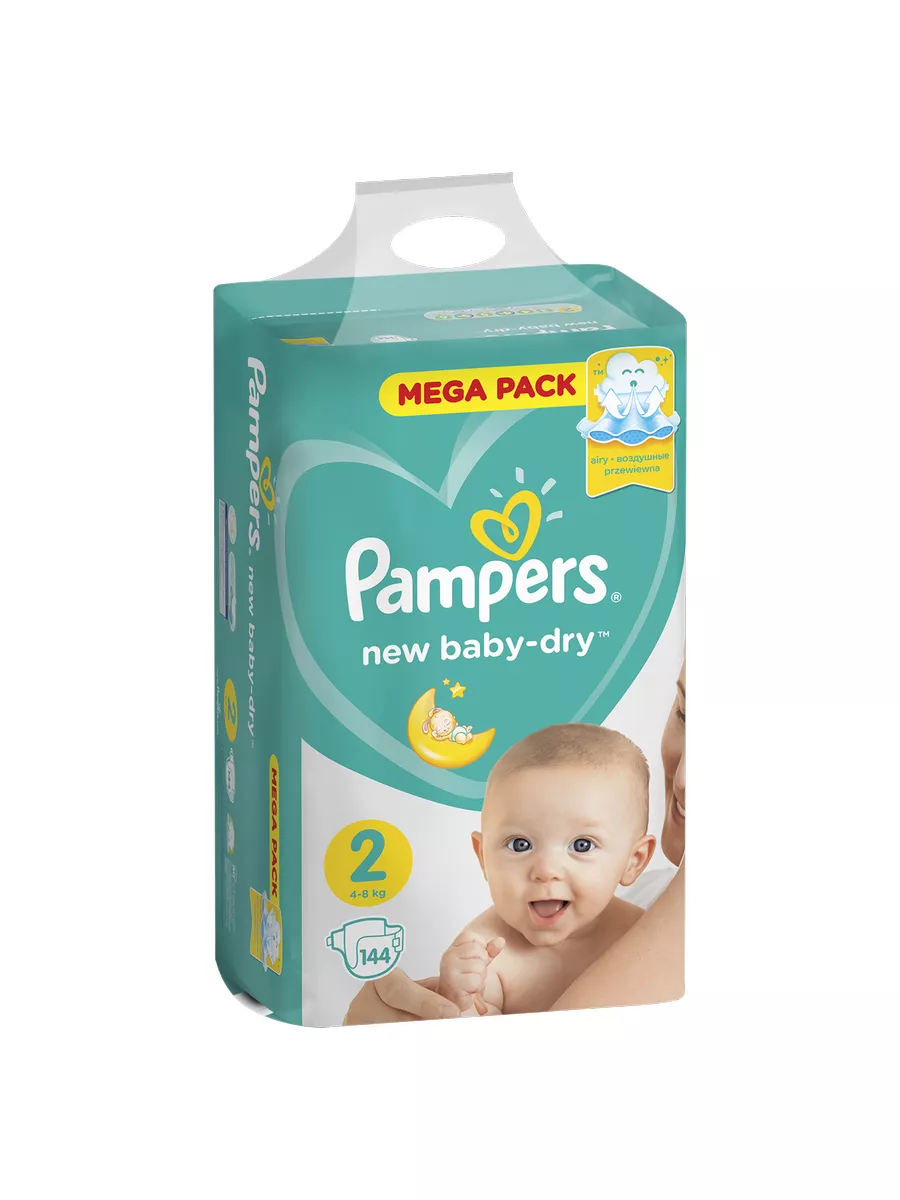 pampers 2 new baby dry 144 sztuki