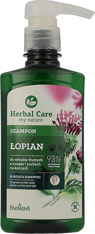 farmona herbal szampon do włosów tłustych łopian