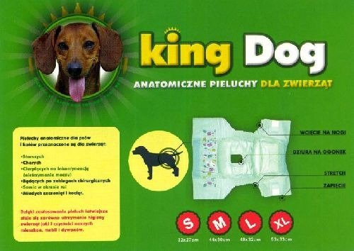 pieluchy dla psów starych-king dog pies 7 kg