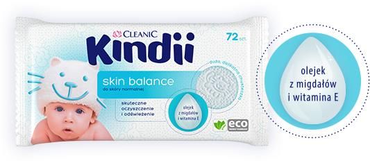 cleanic kindii skin balance chusteczki nawilżane dla niemowląt i dzieci