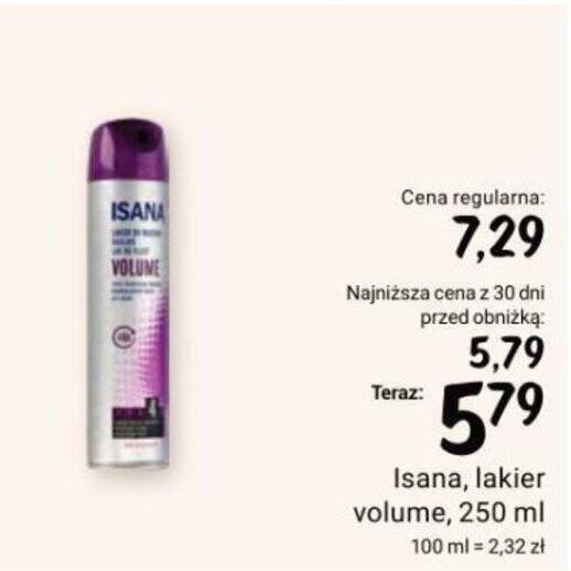 lakier do włosów isana rossmann volume ap