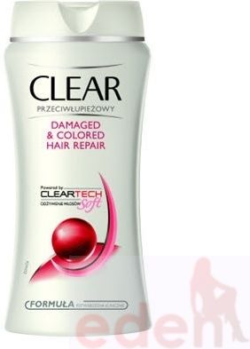 clear clear damaged & coloured hair szampon przeciwłupieżowy 400 ml